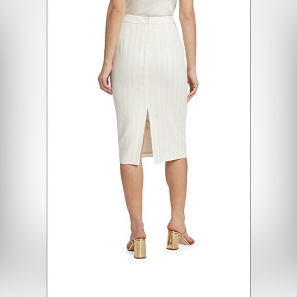 L’Agence Julie Metallic-Pinstriped Pencil Skirt - Picture 6 of 7